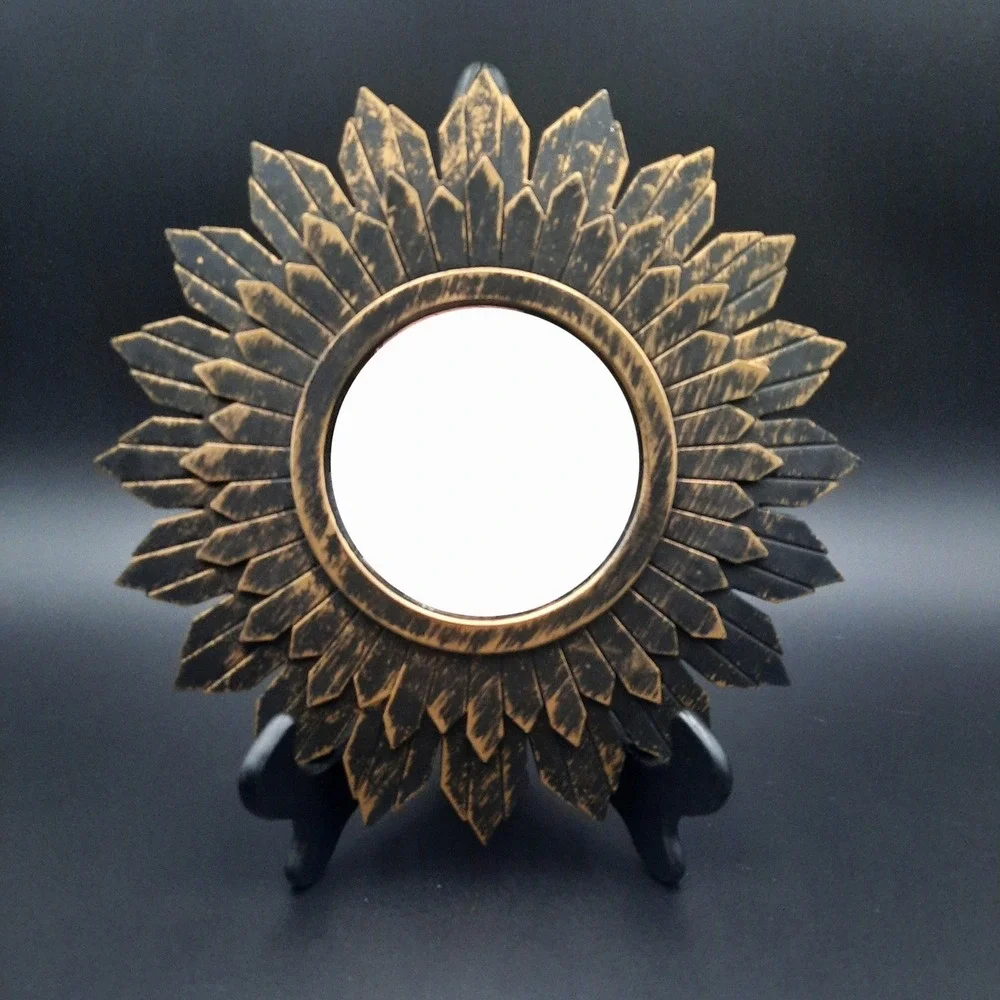 Set of 2 Sunburst‎ Starburst Mirrors Vintage Decorative Wall Art Accent Set